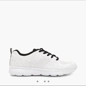 White Knit Running Shoes